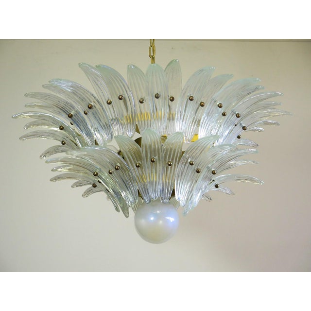 Murano Chandelier with Opal Iridiscent Glass, 1990s For Sale - Image 11 of 13