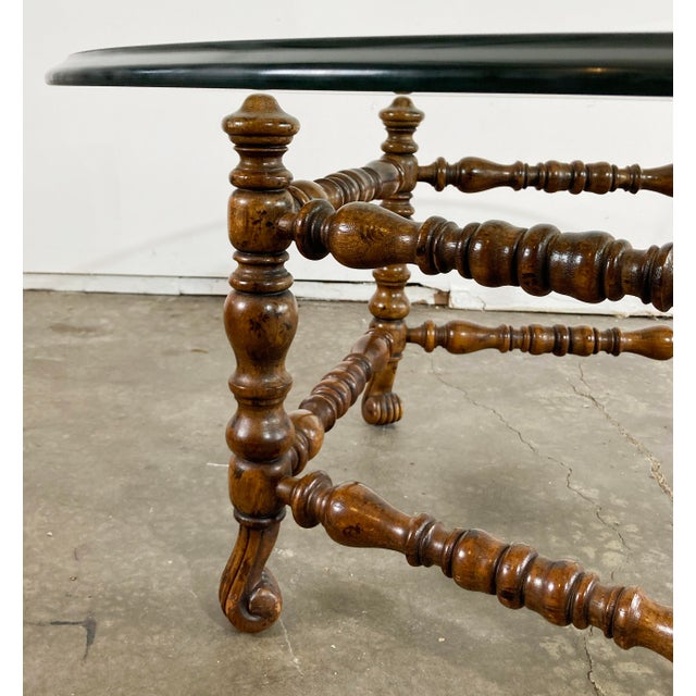 Vintage Baker Furniture Coffee Table W/ Beveled Glass Top Chairish