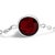 .925 Sterling Silver Checkerboard Cut Red Garnet Bezel Station Necklace - 22" Inches For Sale - Image 4 of 5