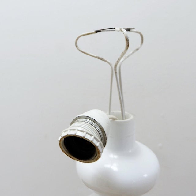 White Antique White Opaline Glass Table Lamp, 1900s For Sale - Image 8 of 13
