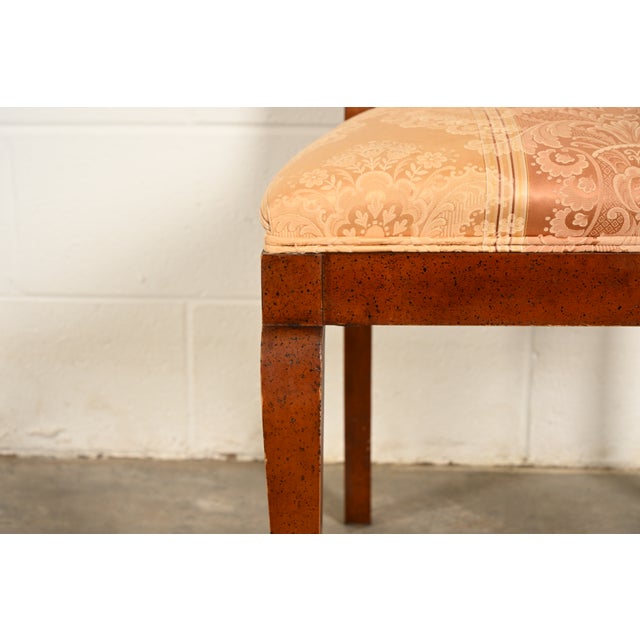 Brown Baker Furniture Style Regency Carved Mahogany Dining Chairs, Set of Four For Sale - Image 8 of 13