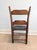 American 19th Century Early American Primitive Child's Ladderback Chair With Woven Leather Seat For Sale - Image 3 of 14