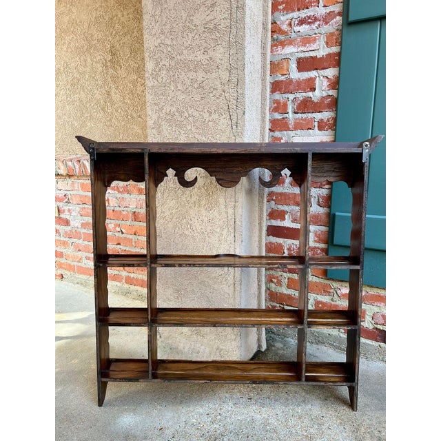 Antique English Oak Wall Shelf Plate Rack Arts & Crafts Country House C1900 For Sale - Image 12 of 18