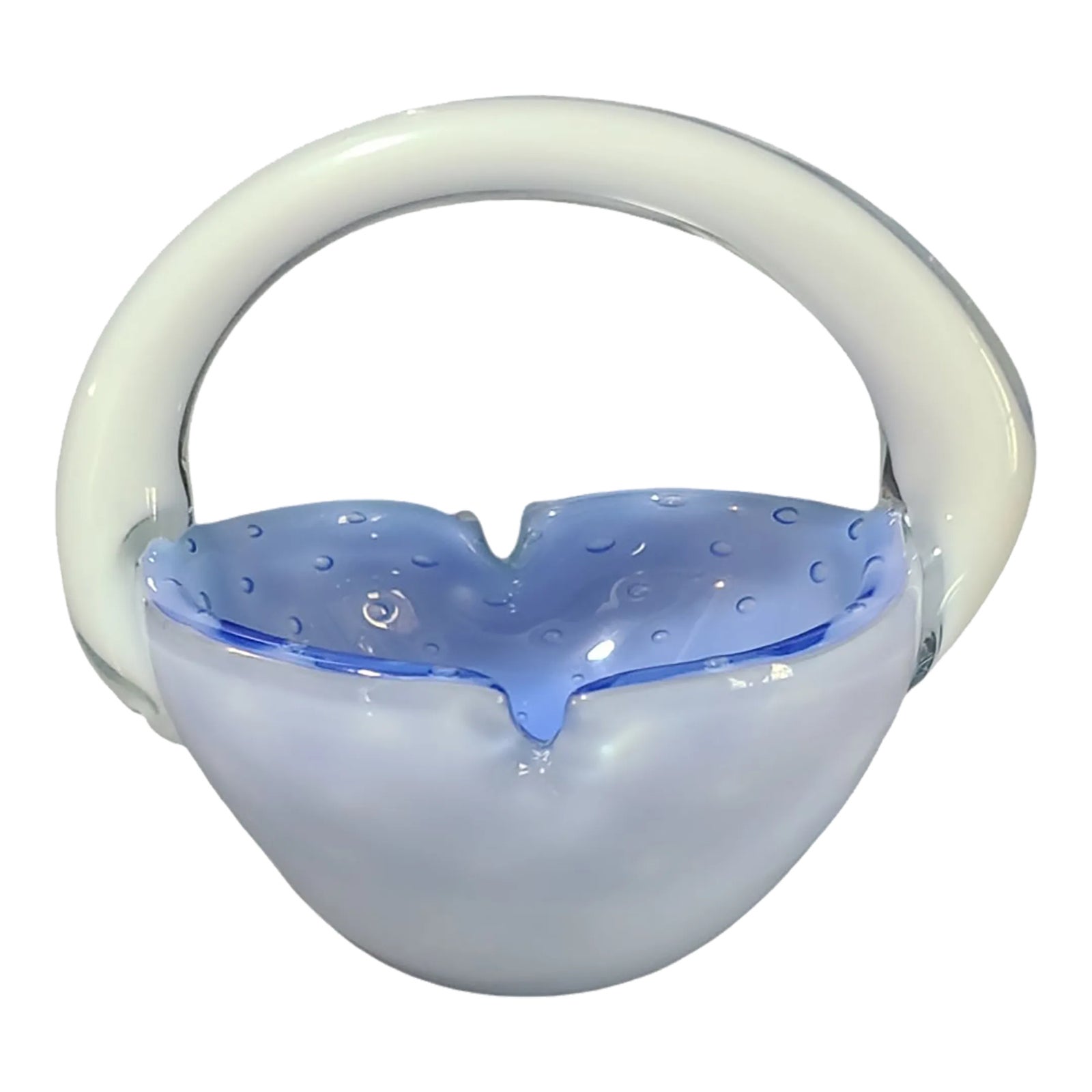 Vintage Attributed Murano Hand Blown Art Glass Controlled Bubble