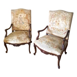 French Chairs in Walnut, 1890, Set of 2 For Sale