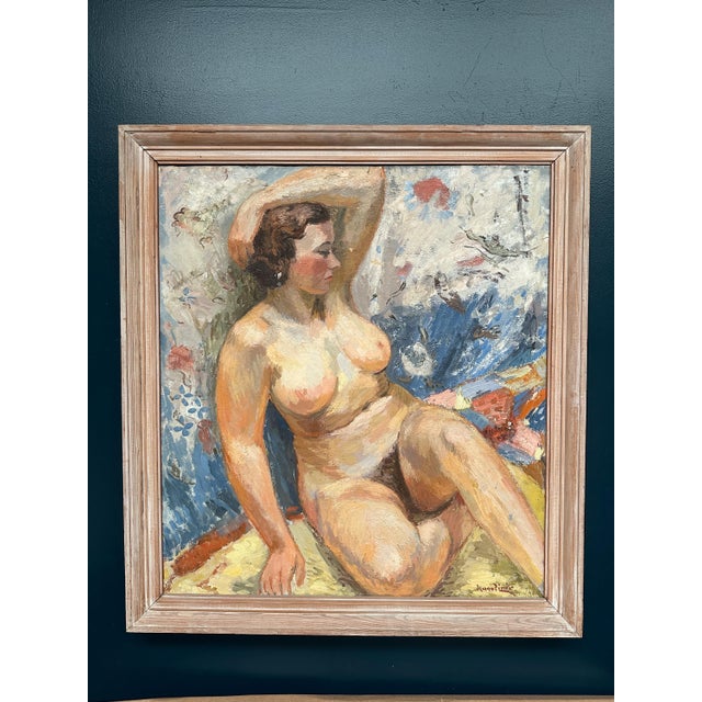 Hugo Linér, Nude Study, 1950s, Oil on Canvas, Framed For Sale - Image 7 of 18