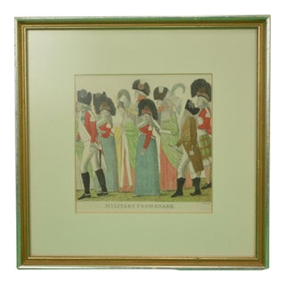 1970s Military Promenade C1795 Colour Lithograph For Sale