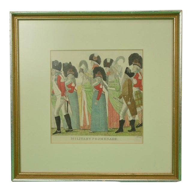 1970s Military Promenade C1795 Colour Lithograph For Sale