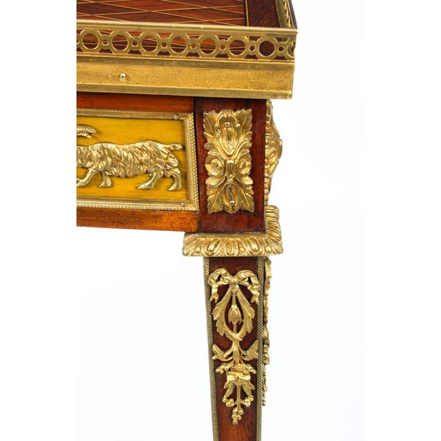 French Parquetry Ormolu Mounted Stand Attributed to François Linke, 19th Century For Sale - Image 12 of 18