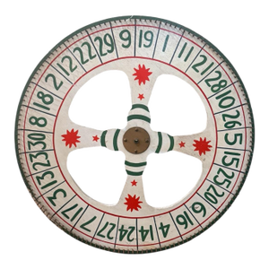 Antique Hand Painted Carnival Gaming Wheel