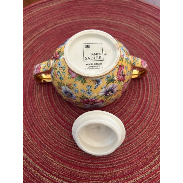 1950s Mid-Century Modern Sadler "Sophie Chintz" Tea Set - Set of 3 For Sale In Houston - Image 6 of 8