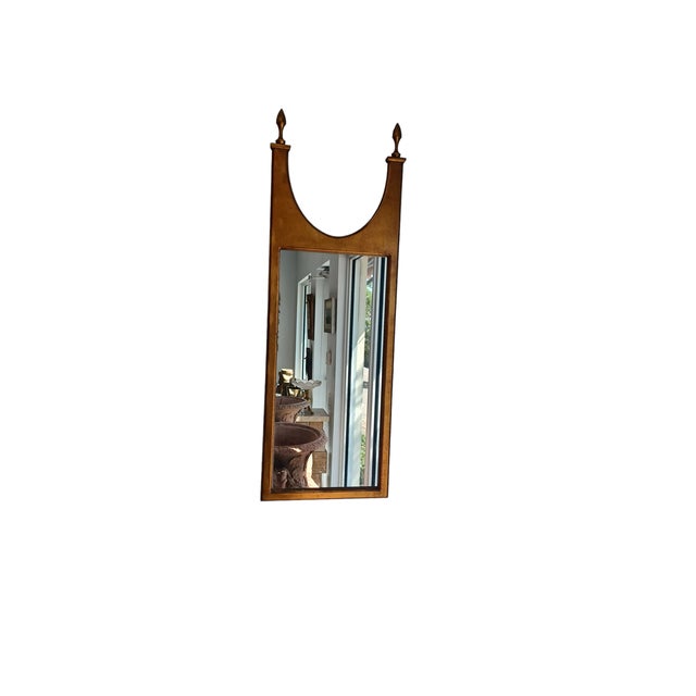 Hollywood Regency Vintage Hollywood Regency Giltwood Style Mirror For Sale - Image 3 of 3