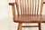Stickley Style American Colonial Solid Oak Spindle Back Windsor Armchairs, Pair For Sale - Image 9 of 15