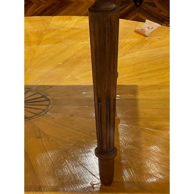 19th Century 19th C. French Louis XVI Carved Oak Stool For Sale - Image 5 of 9