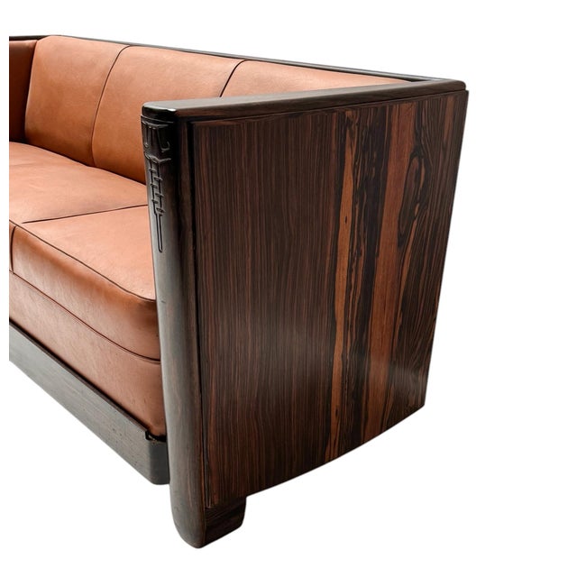 Art Deco Amsterdam School Bench by Daniël Van Dorp for Gebroeders Reens, 1920s For Sale - Image 10 of 12