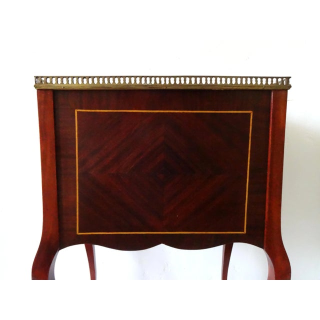 20th Century French Marquetry and Leather Faux-Book Front Tables - a Pair For Sale - Image 12 of 13