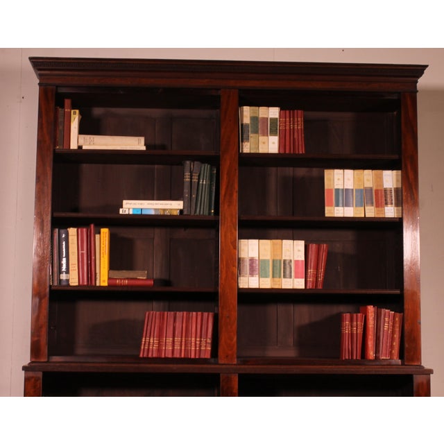 Large 18th Century Georgian Mahogany Open Bookcase For Sale - Image 4 of 12