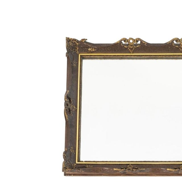 Furniture - Pair of wall mirrors - 19th century. Portuguese, 19th/20th century, oak wood frames with gilding, decorated...
