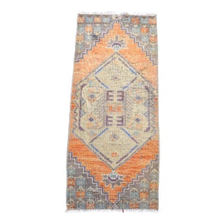 1960s Vintage Orange Rug For Sale