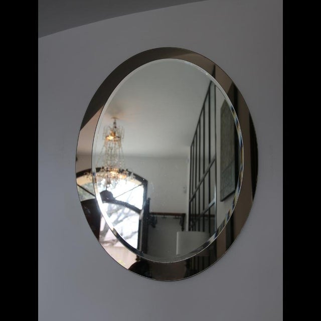 Brown Vintage Smoked Mirror by Antonio Lupi, 1970s For Sale - Image 8 of 9