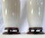 White Vintage Mid Century Creamy White Ceramic Vase Lamps- A Pair For Sale - Image 8 of 12