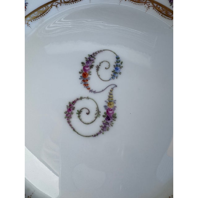 Metal Early 20th Century Rosenthal Floral Wreath Pattern Dinner Plates, Set of 11 For Sale - Image 7 of 13