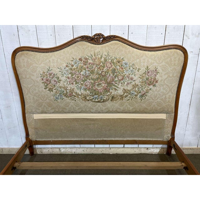 Beige Louis XV Style Sleigh Bed, 1970s For Sale - Image 8 of 11