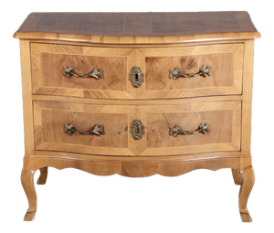 Small Antique Baroque Chest of Drawers in Walnut, 1800s
