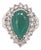 Diamond Emerald Ring 7.50 TCW 18 Karat GIA Certified, Size 6.5 For Sale