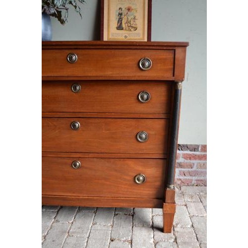 Antique Mahogany Empire Chest of Drawers For Sale - Image 4 of 10