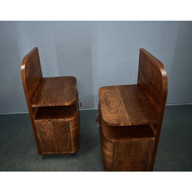Art Deco Bedside Tables, Czechoslovakia, 1932s, Set of 2 For Sale - Image 15 of 18
