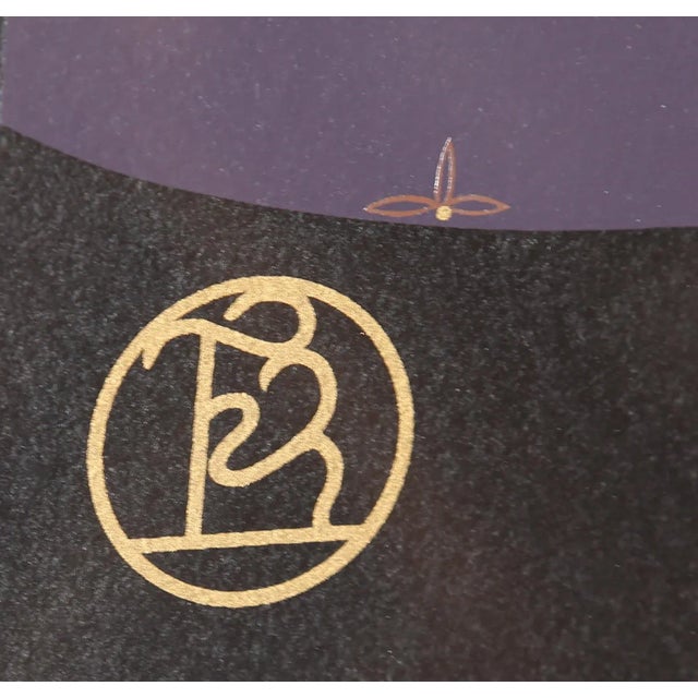 1980s Geisha in Floral Kimono, Lin Martinique, Lithograph For Sale - Image 5 of 8