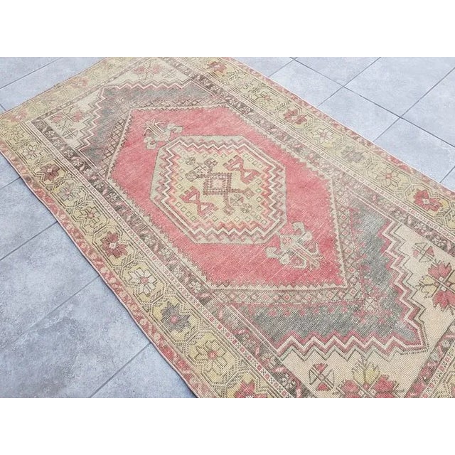 Textile 1960s Oushak Tribal Anatolian Rug For Sale - Image 7 of 11