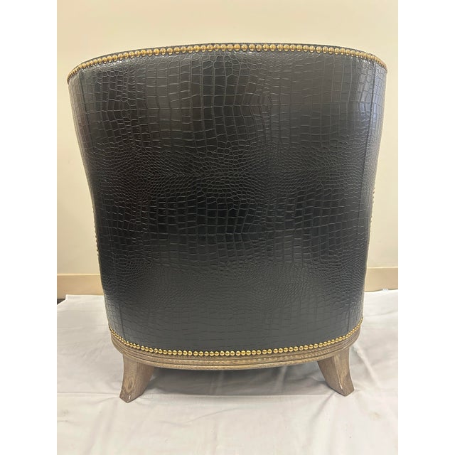 2010s 2010s Lily Jack Faux Crocodile Slipper Chair - 1 Piece For Sale - Image 5 of 8