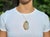 Early 20th Century Gia Certified, Antique Chinese Jade Gold Pendant Goddess Guanyin With Diamond For Sale - Image 4 of 9