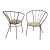 Pair of Mid-Century Modern Wrought-Iron Hoop Chairs For Sale