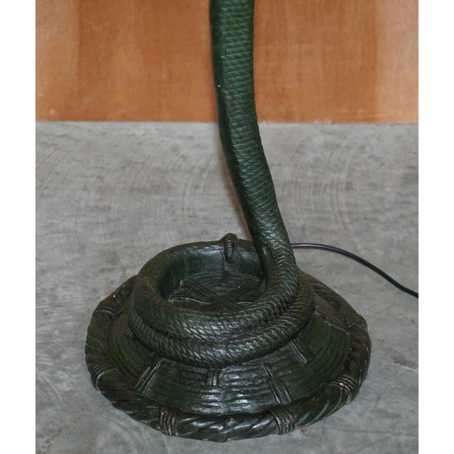 Vintage Bronzed Snake Floor Standing Lamp by Edgar Brandt For Sale - Image 11 of 16
