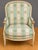 Mid-Century Louis XVI Style Lacquered Bergère Chair with Floral Fabric, 1950s For Sale - Image 6 of 6