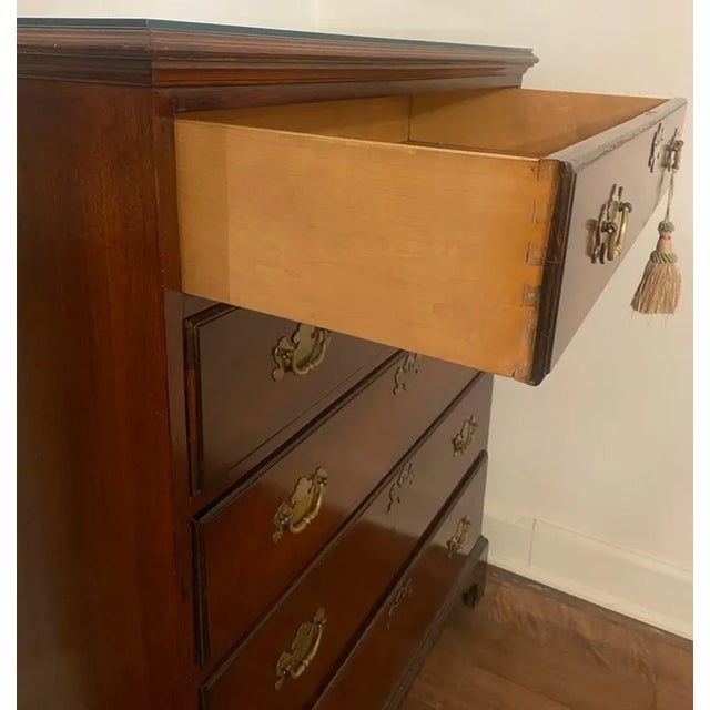 1930s 1930s Chippendale Mahogany Tall Chest — W. & J. Sloane Master Craftsmen For Sale - Image 5 of 11