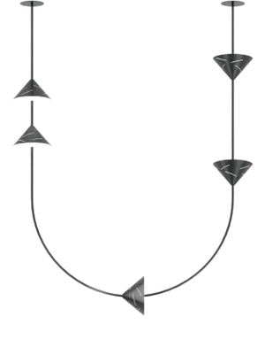 Silver U Pendant Light by Atelier Areti