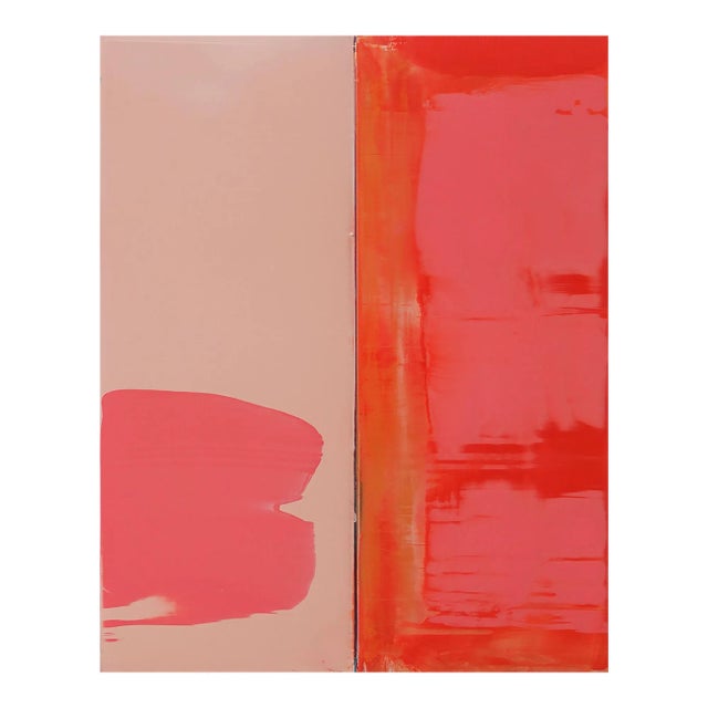 Contemporary Abstract Oil on Canvas on Wooden Panel Painting "#1377" by Arvid Boecker For Sale