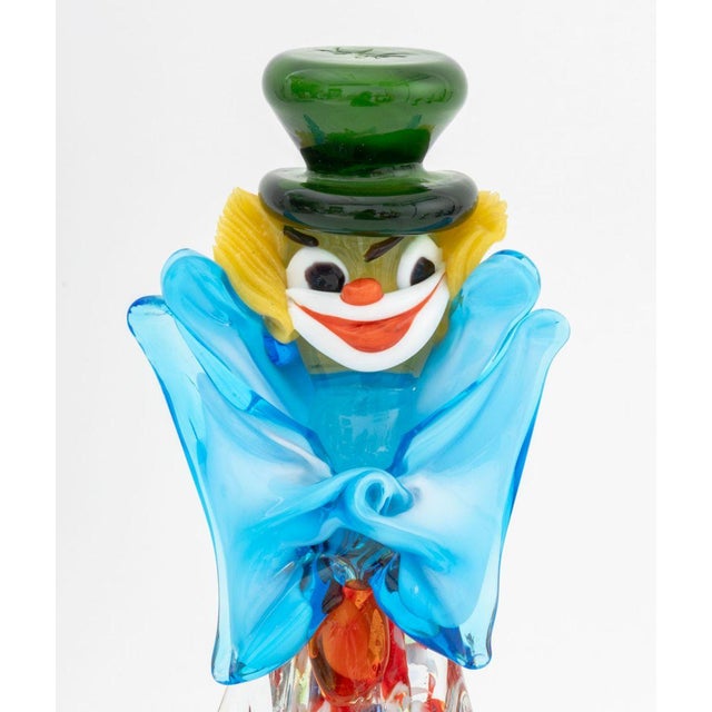 Figurative Murano Art Glass Clown Sculptures, 2 For Sale - Image 3 of 17