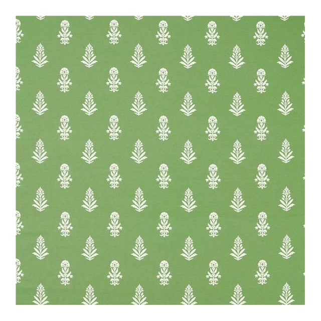 Sanderson Dabu Fabric in Spirulina - a sample For Sale