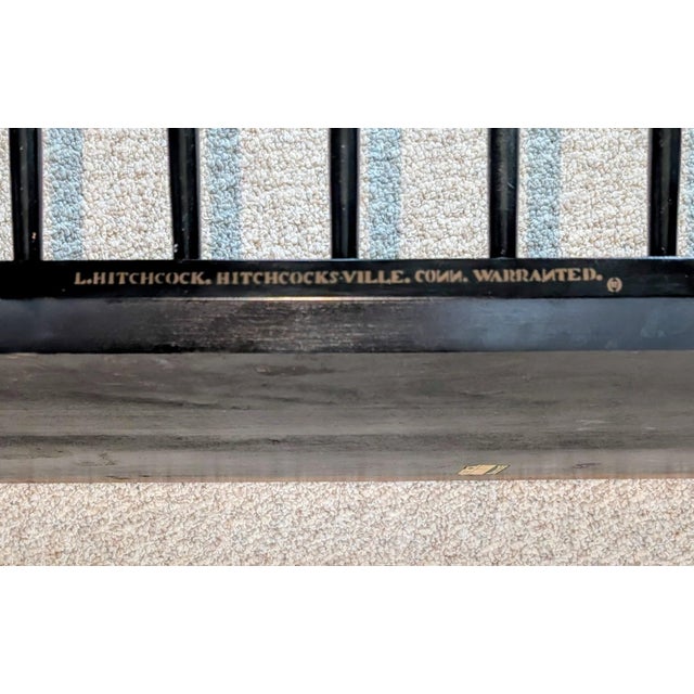 Hitchcock Stenciled Deacon Bench From Early 1970s For Sale In Philadelphia - Image 6 of 7