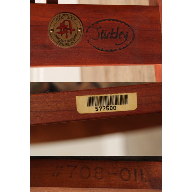 Stickley Mission Collection Cherry Spindle Settee For Sale - Image 12 of 13