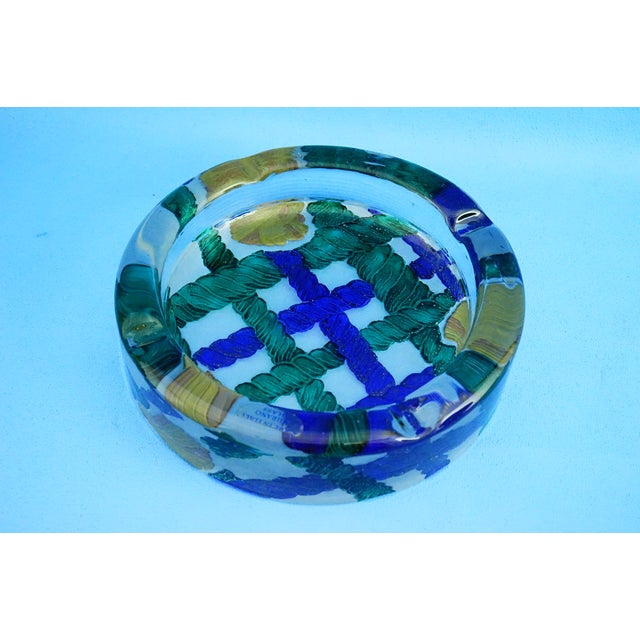 Vintage Murano Submerged Glass Ashtray by Antonio Da Ros, 1960s For Sale - Image 9 of 18