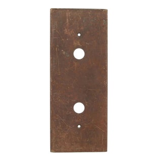 Vintage Two Button Bronze Elevator Plate For Sale