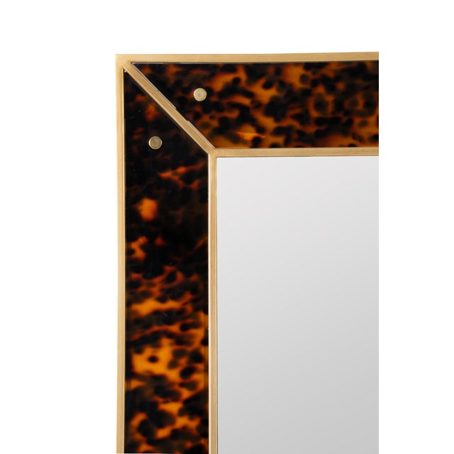 2020s Cooper Classics x Erin Gates Newbury Faux Tortoise Wall Mirror For Sale - Image 5 of 7