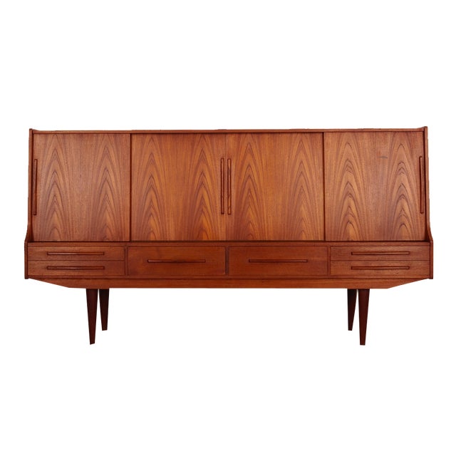 Danish Teak Highboard, 1960s For Sale