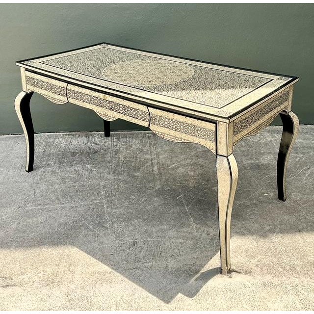 Vintage Moroccan Inlay Writing Desk For Sale In West Palm - Image 6 of 16